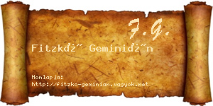 Fitzkó Geminián névjegykártya